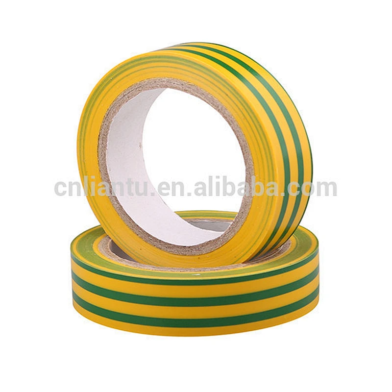 Earth color, yellow-green color PVC electrical tape