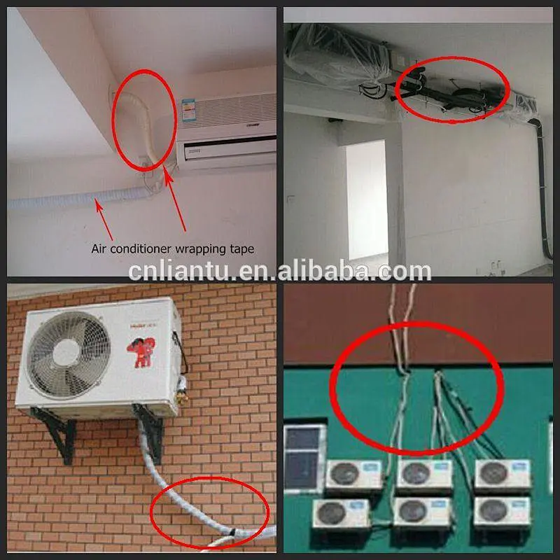 Non adhesive white soft PVC tape use for air condition installation pipe
