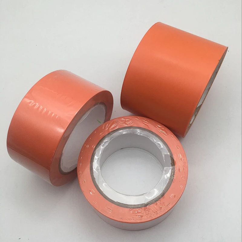 Strong film good adhesion orange color marking tape PVC building equip marking tape
