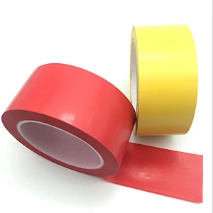 Red color PVC Warning rubber line marking tape 50mm x 30m