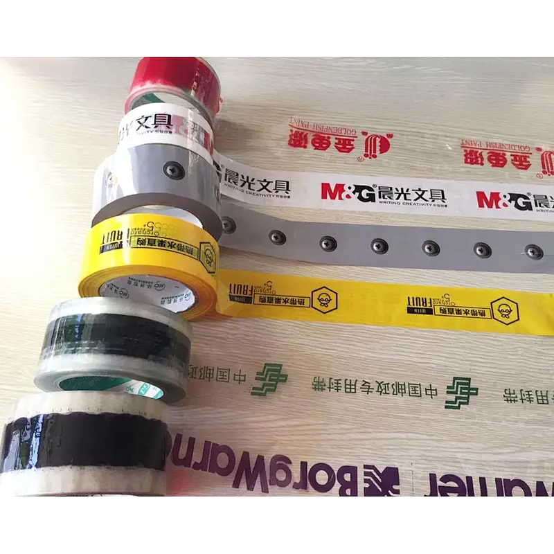 clear plastic boxes packing tape custom  logo printed shipping tape cinta embalaje