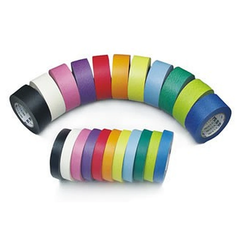 home painting colorful crepe paper masking tape