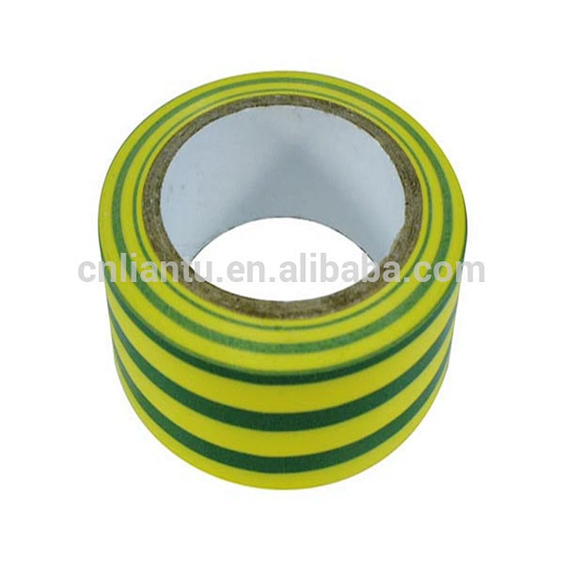 Earth color, yellow-green color PVC electrical tape