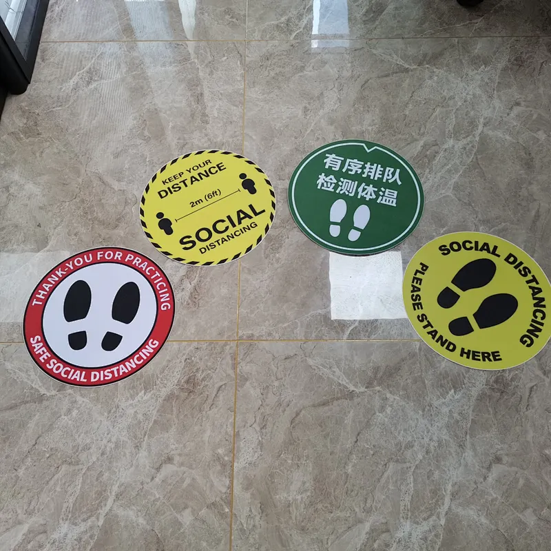 Hot-selling customizable graphic floor markers stickers to keep social distance