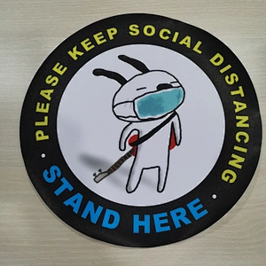 Cartoon ground stickers can be customized and designed for free Please keep distance