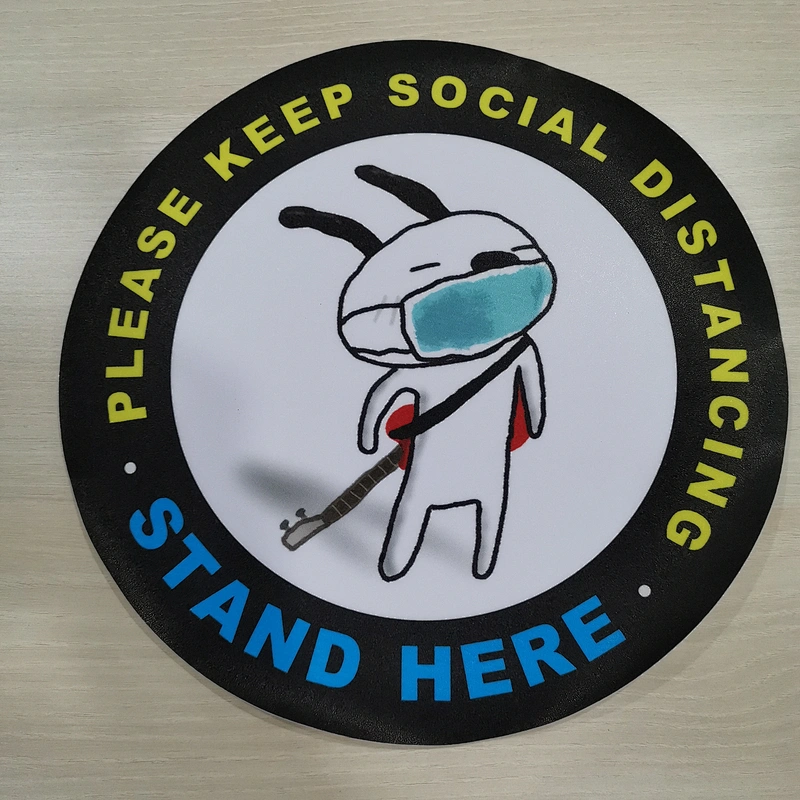 Cartoon ground stickers can be customized and designed for free Please keep distance