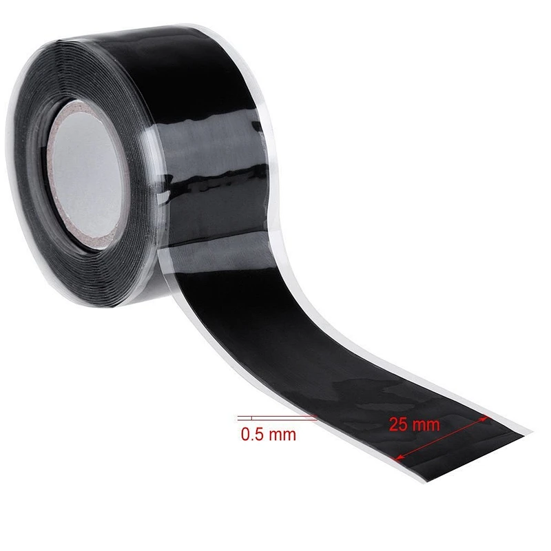 self fusing waterproof rubber silicone tape for pools 0.5mm*25mm*3m