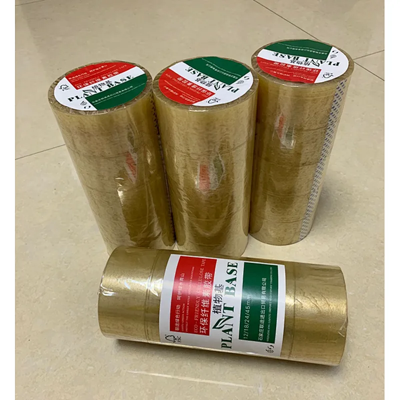 Plant material biodegradable and environmentally friendly BOPP packing tape
