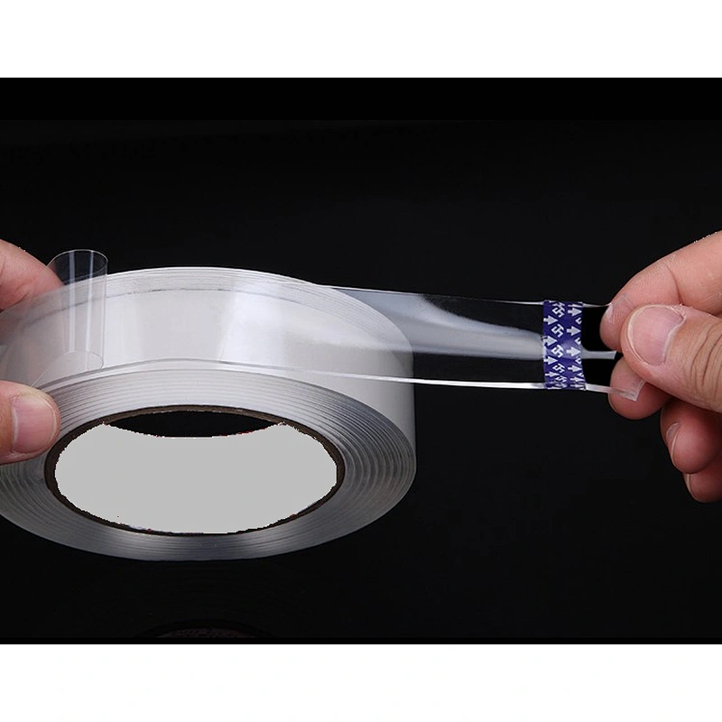 Double side Magic nano Tape Washable reusable traceless Clear Waterproof Gel Grip NanoTape