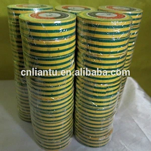 china electrical products yellow and green pvc electrical tape for Vietnam