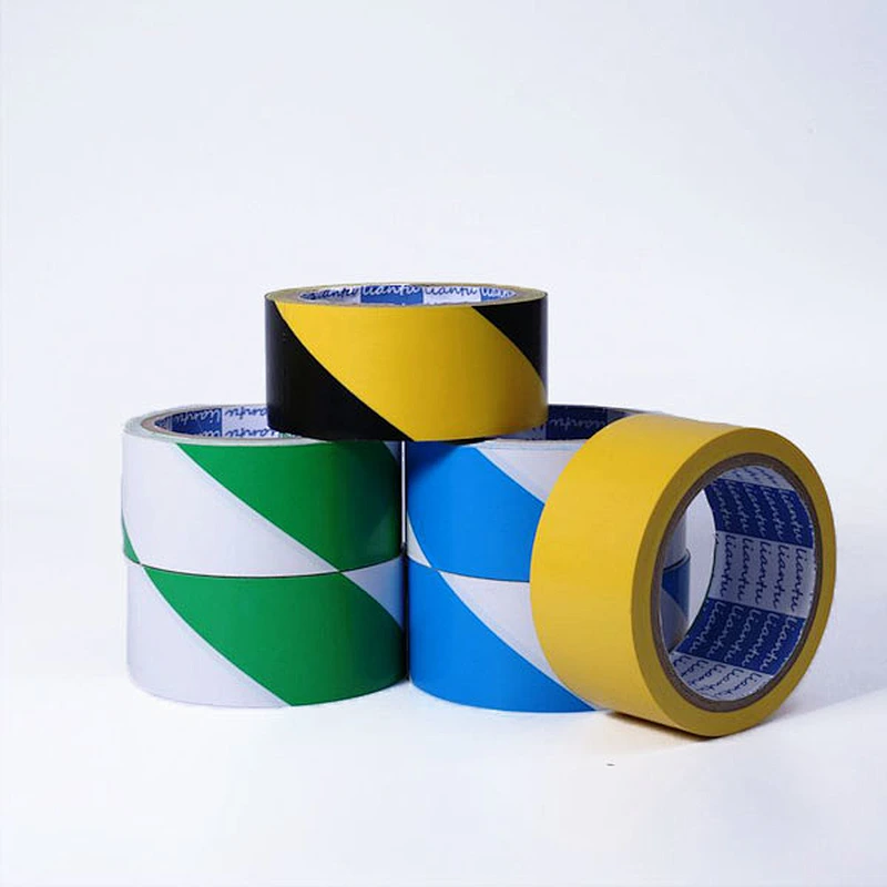 PVC material  floor marking tape Solvent Rubber adhesive