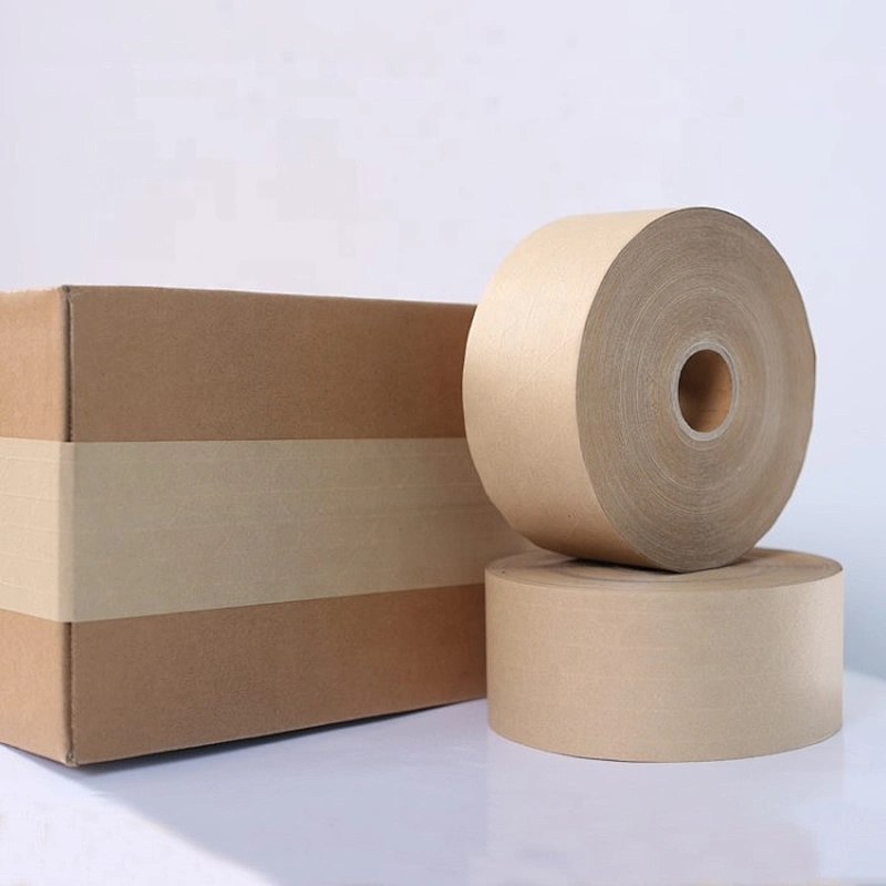 Printed Packaging Tape Brown Kraft Paper Gummed Adhesive Tape Sealing Tape