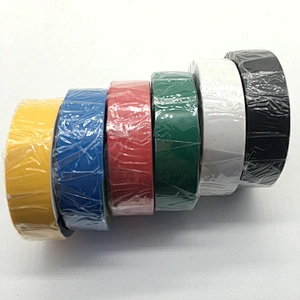 Black color Flame retardant PVC electrical insulation wire harness tape 19mm width 20 meters