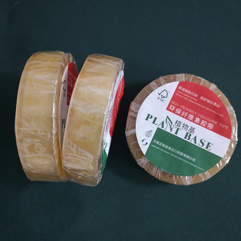 Cellulose Sealing Tape Bio-degradable clear transparent packaging packing tape