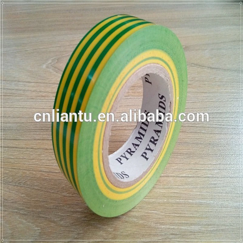china electrical products yellow and green pvc electrical tape for Vietnam