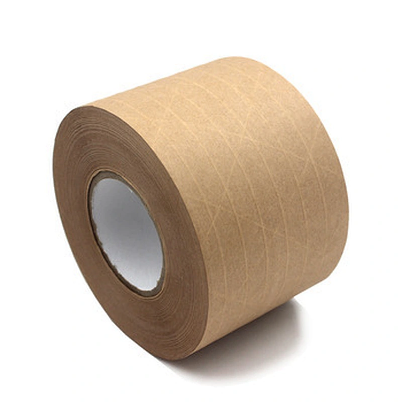 Free Shipping Brown Self Adhesive Reinforced Gummed Kraft Paper Packaging Tape