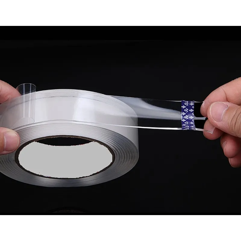 PU transparent magic nano tape double sided reusable 10mm nano tape