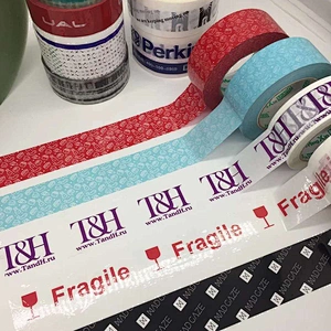 The pattern can be printed on the packing tape and the MOQ is small