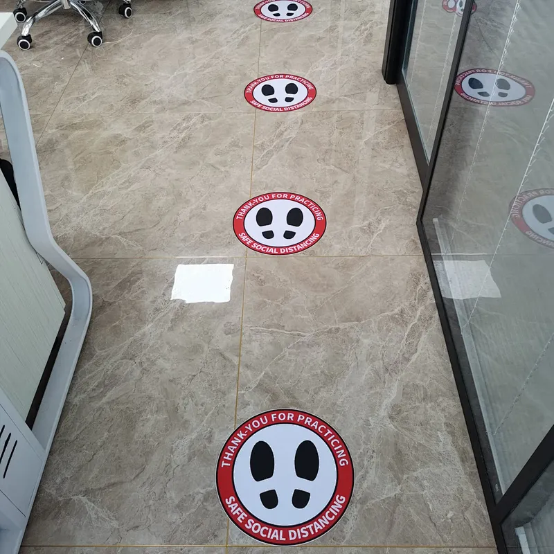 Hot-selling customizable graphic floor markers stickers to keep social distance