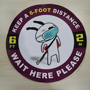 Cartoon ground stickers can be customized and designed for free Please keep distance