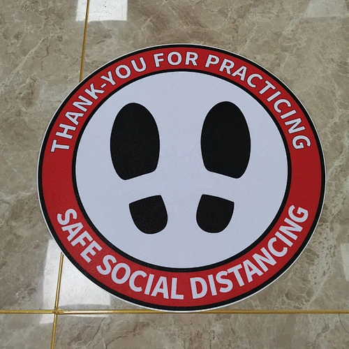 Hot-selling customizable graphic floor markers stickers to keep social distance