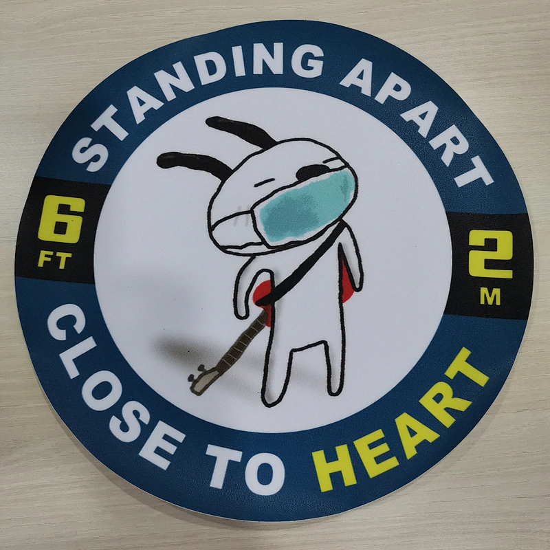 Cartoon ground stickers can be customized and designed for free Please keep distance