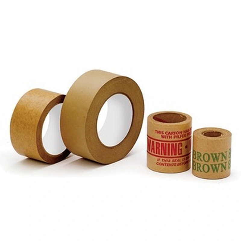 Free Shipping Brown Self Adhesive Reinforced Gummed Kraft Paper Packaging Tape