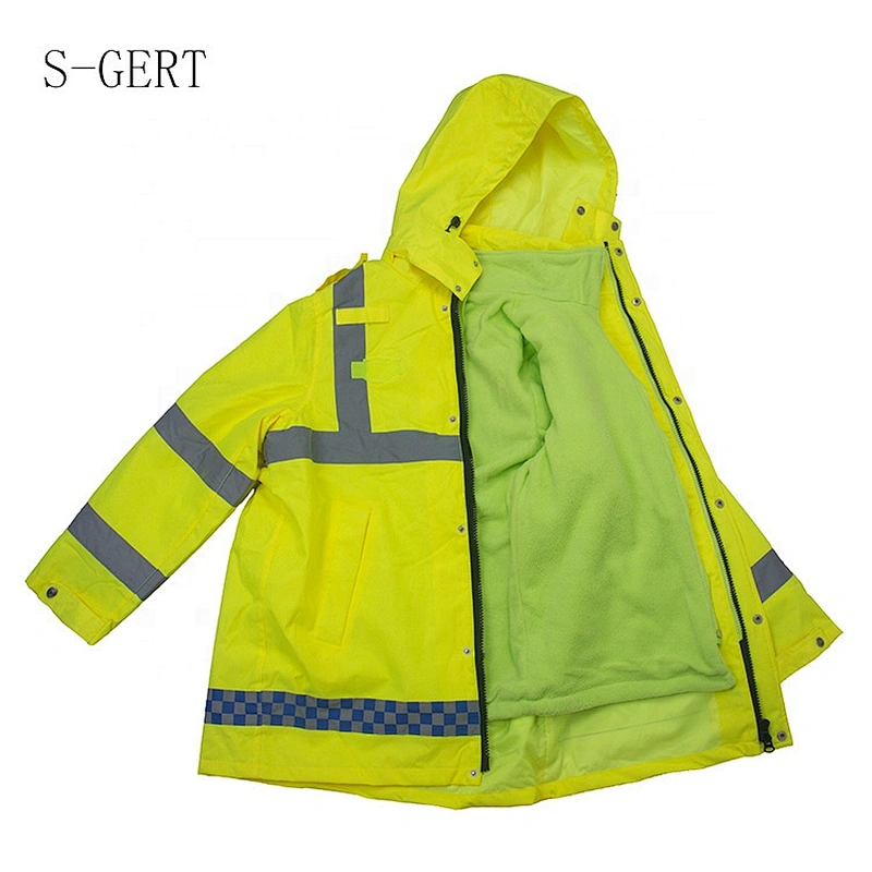 New Model Custom Hooded Windproof High Visibility Rescue Life Reflective Jacket