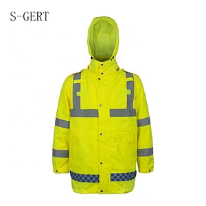 New Model Custom Hooded Windproof High Visibility Rescue Life Reflective Jacket