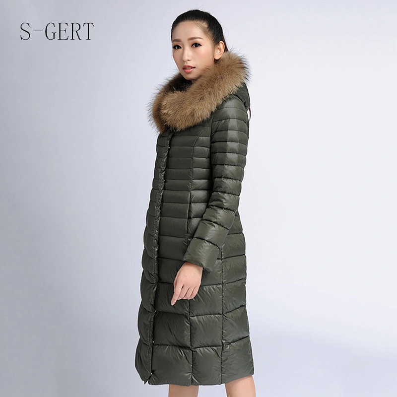 Lightweight Medium Long Trench Down Feather India Women Down Jacket For The Winter