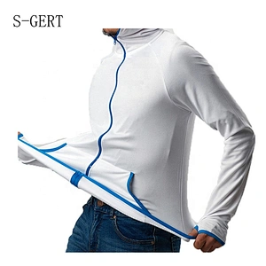 Custom Hooded Zipper Breathable Waterproof Jacket Thin Sports Windbreaker Winter Dry Jacket Men
