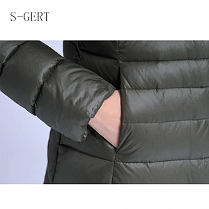 Lightweight Medium Long Trench Down Feather India Women Down Jacket For The Winter