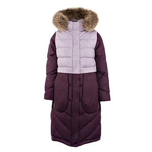 Oem Odm Crane Down Jacket Hoodie Patchwork Ladies Winter Down-Filled Coat From Ruiniu Manufacturer
