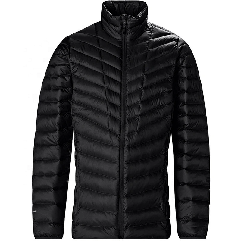 Oem Odm Men Black Puffer Jacket Doudoune Plume Cropped Puffer Feather Down Coat From Ruiniu Factory