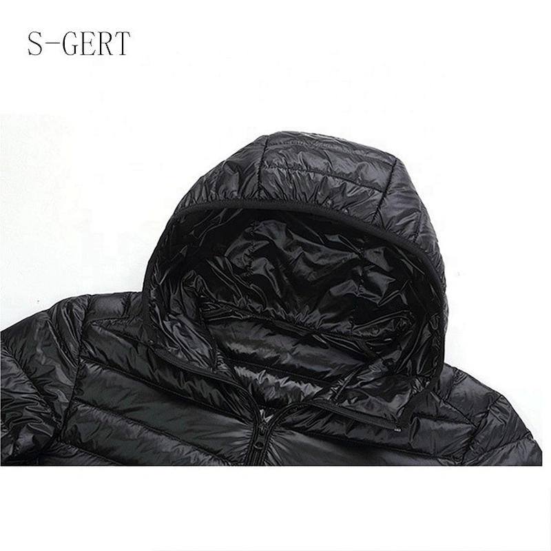 Autumn Winter Warm Light Thin Duck Down Custom Man Lightweight Jacket Men Down Coat