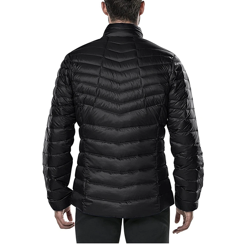 Oem Odm Men Black Puffer Jacket Doudoune Plume Cropped Puffer Feather Down Coat From Ruiniu Factory