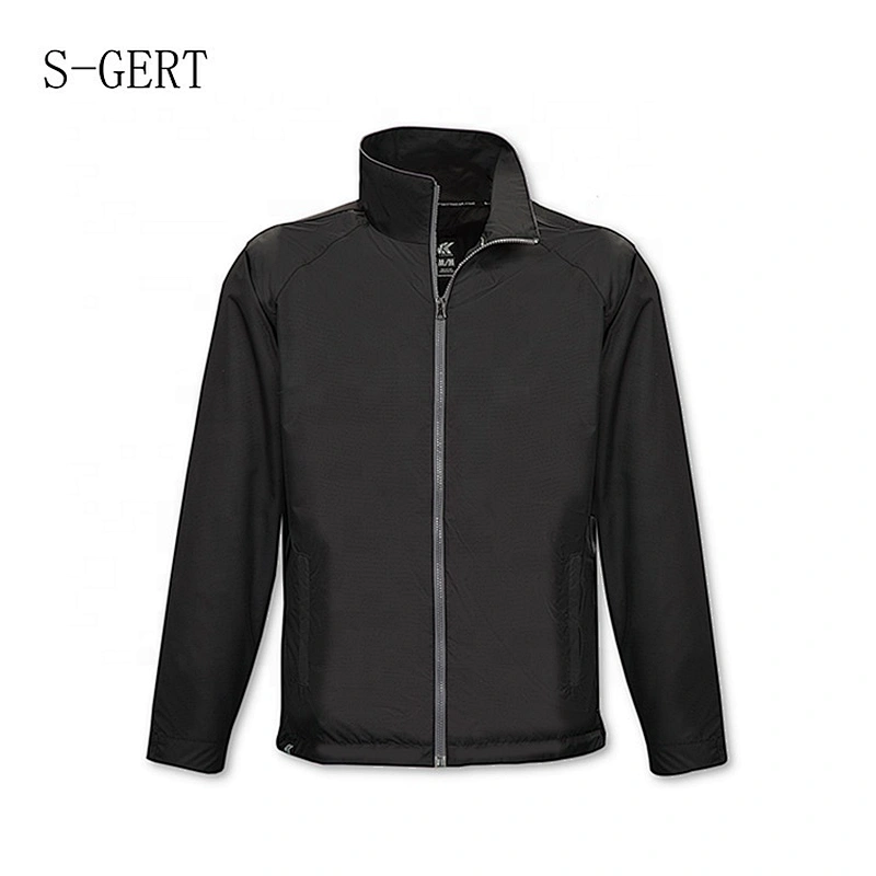 OEM ODM Blank Black Mens Custom Windbreaker Jacket
