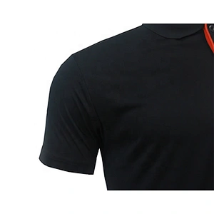 Oem Odm Ruiniu Factory Stain Resistant Slim Fit Polo Shirt Black Golf Polyester Polo T Shirt For Men