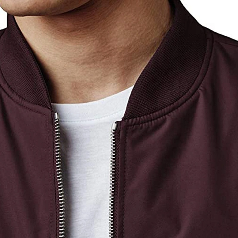 2020 OEM ODM Wholesale Casual Streetwear Polyester Jackets Flight Red Bomber Jacket For Men