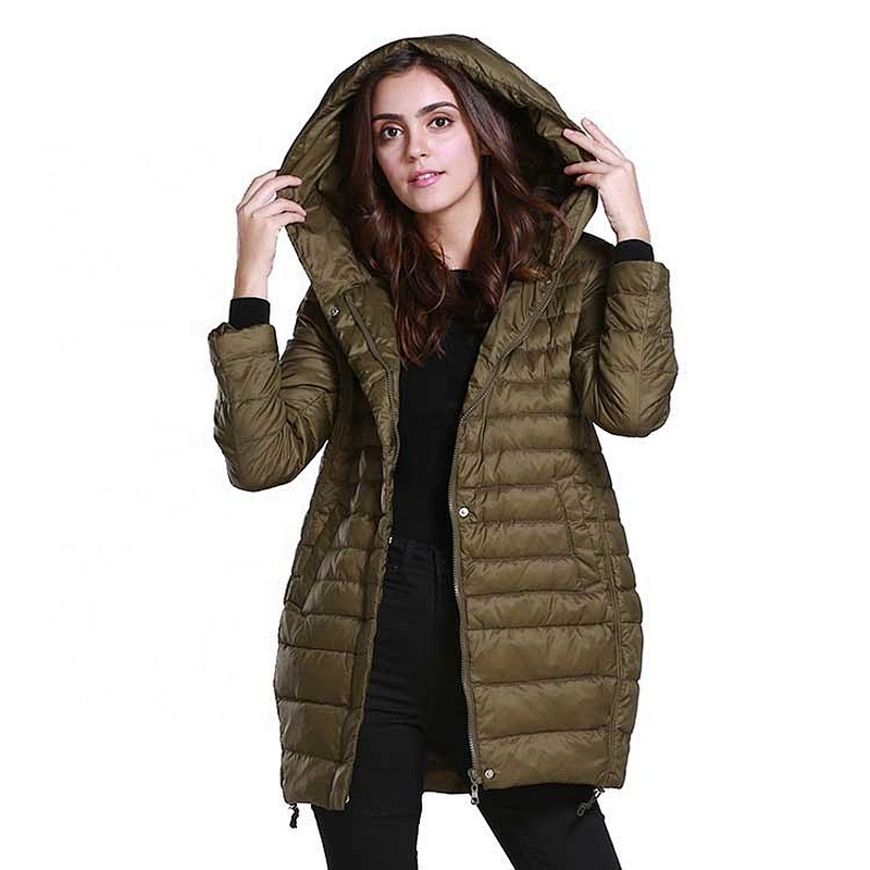 Breathable Softshell Winter Ladies Eleg Coat Down Parka Jacket