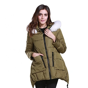 Oem Odm Winter Casacas Mujer Pluma Down Hooded Jacket Coat Down Feather Woman Custom Puffer Jacket From Ruiniu Factory