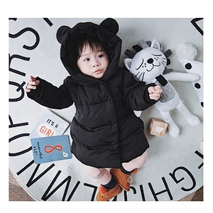 Rabbit Feather Lining Hoodie Light Girls Winter Children Clothes Baby Girl Jacket