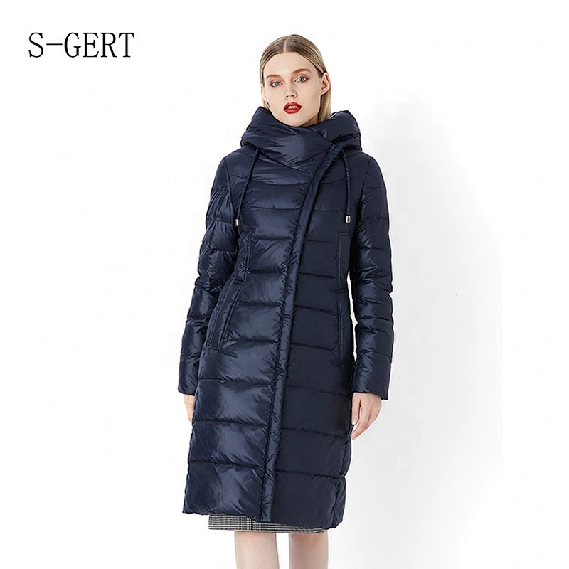 Fashion Female New Design Long Hooded Warm Jacket Parka Women Winter Coats