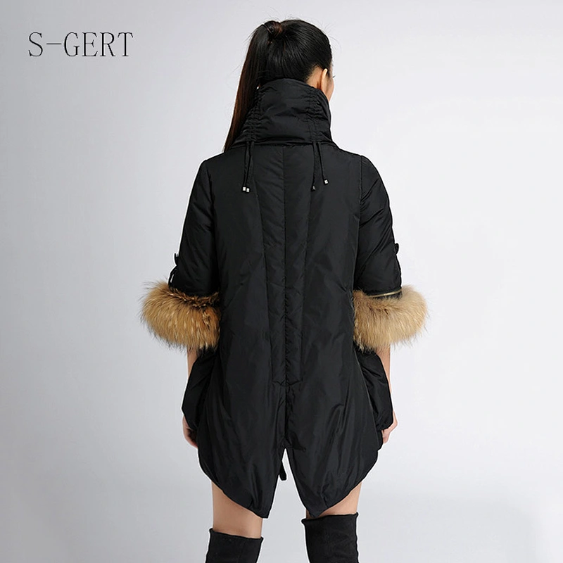 Lady Winter Luxury Duck Jacket Down Coat Fur Parka
