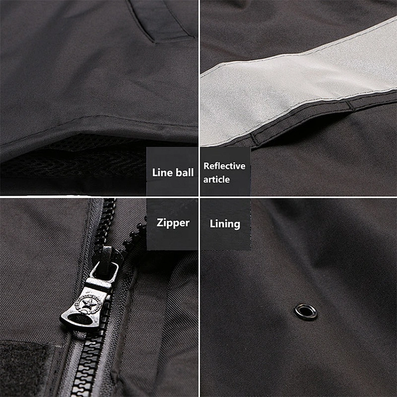 Oem Odm Street Cycling Outdoor Reflective Track Jacket Black With Reflective Tape Jacket From Ruiniu Manufacturer