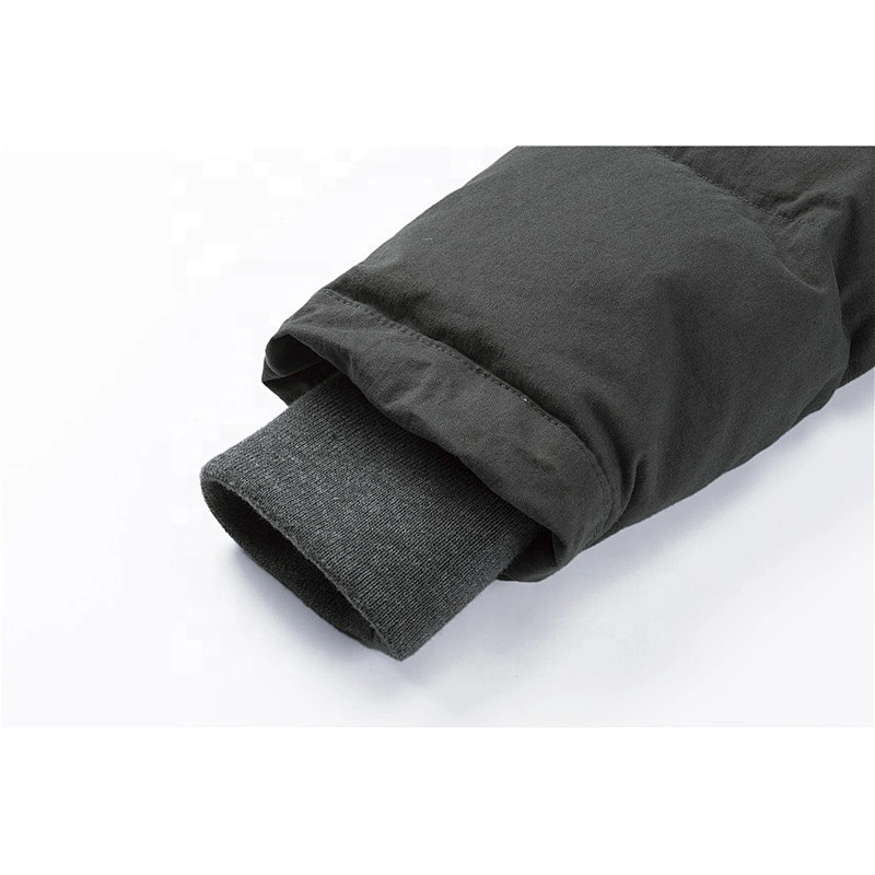 Grey Custom Logo China School Winter Heated Coat Long Mens Down Jacket