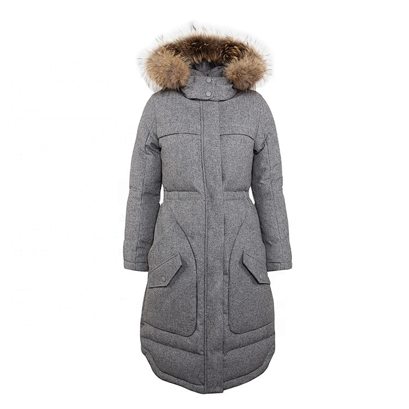High Quality Winter Warm Wool Hoodie Casual Long Quilted Coat Women Winter Thick Jacket