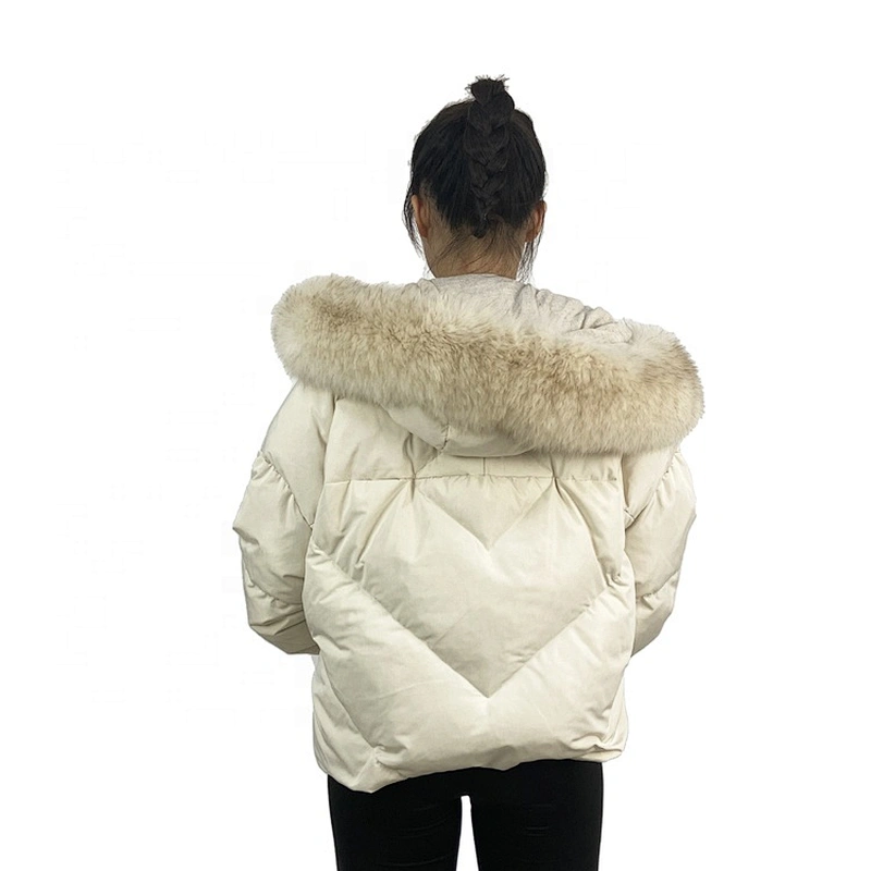 Oem Odm 2020 White Invierno Casaca Down Puffy Winter Puffer Jacket From Ruiniu Factory