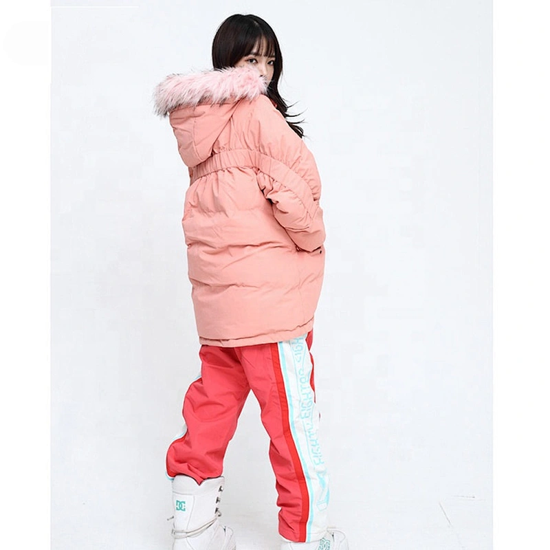 OEM ODM Pink New Design Youth Custom Waterproof Snowsuit Women Snow Suit