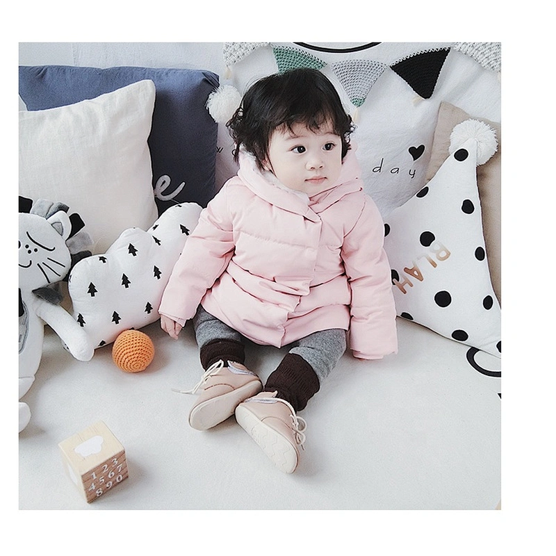 Rabbit Feather Lining Hoodie Light Girls Winter Children Clothes Baby Girl Jacket